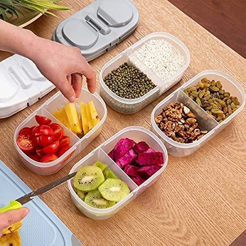 2-Way Airtight Food Storage Container with Foldable Lid for Fridge