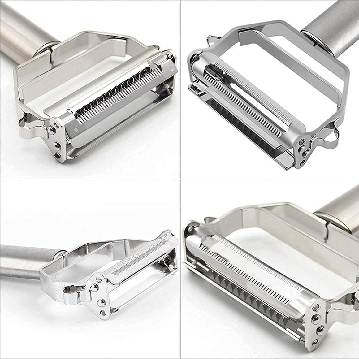 2-in-1 Stainless Steel Vegetable Peeler & Julienne Cutter | Ultra-Sharp Multi-Functional Slicer for Carrots, Cucumbers & Potatoes | Ergonomic Kitchen Tool with Anti-Cut Design