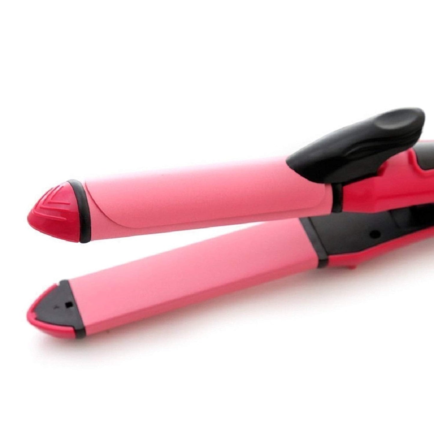 NH-2009 2-in-1 Hair Straightener and Curler | Ceramic-Coated Hair Styling Tool, Pink | Sleek, Smooth, & Wavy Hair Styling