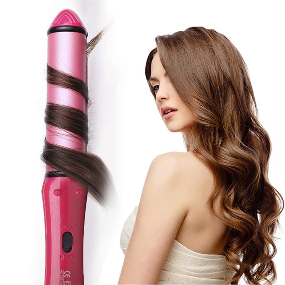 NH-2009 2-in-1 Hair Straightener and Curler | Ceramic-Coated Hair Styling Tool, Pink | Sleek, Smooth, & Wavy Hair Styling