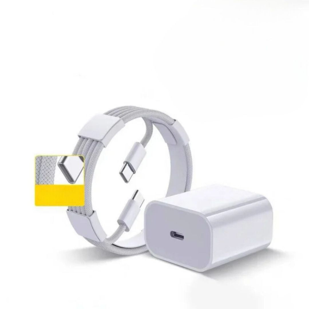 35W PD With USB C Fast Charger Type C Cable for iPhone 15 Pro Max iPad 10 iPhone 15 Plus USB-C to USB-C Charging Data Cable 1m