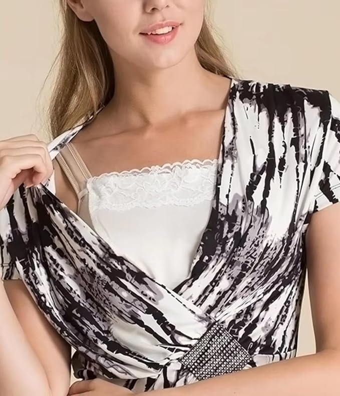 Cotton Clip-On Camisole for Women – Modesty Panel with Lace Trim | Cleavage Cover for Deep Necklines | 3-Pack in Black, White & Skin