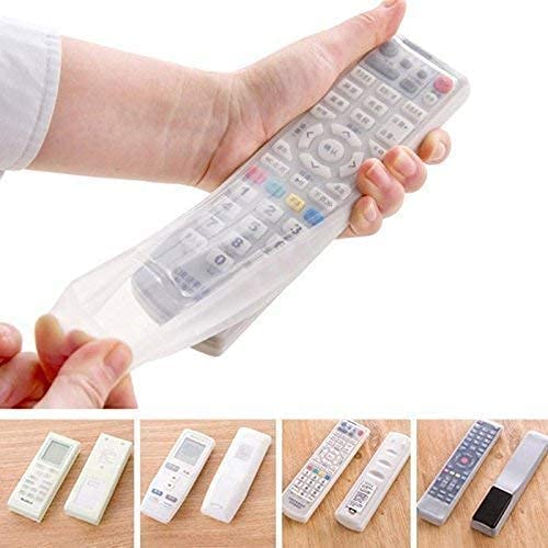 3-Pack Silicone Remote Covers - Universal TV/AC/Set-Top Box Remote Protector | Transparent Dustproof & Shockproof Case with Infrared Sensor Hole (Fits All Indian Remotes)