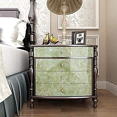 Vinyl Marble Wallpaper Peel and Stick Waterproof Wallpaper - Marble Green