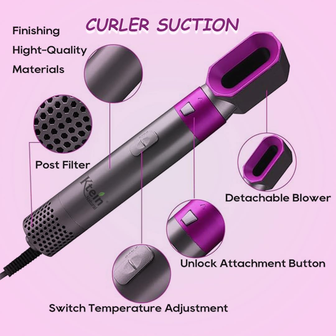 5-in-1 Hair Dryer Styling Tool | Curly, Straightening, Drying, & Styling Comb for All Hair Types