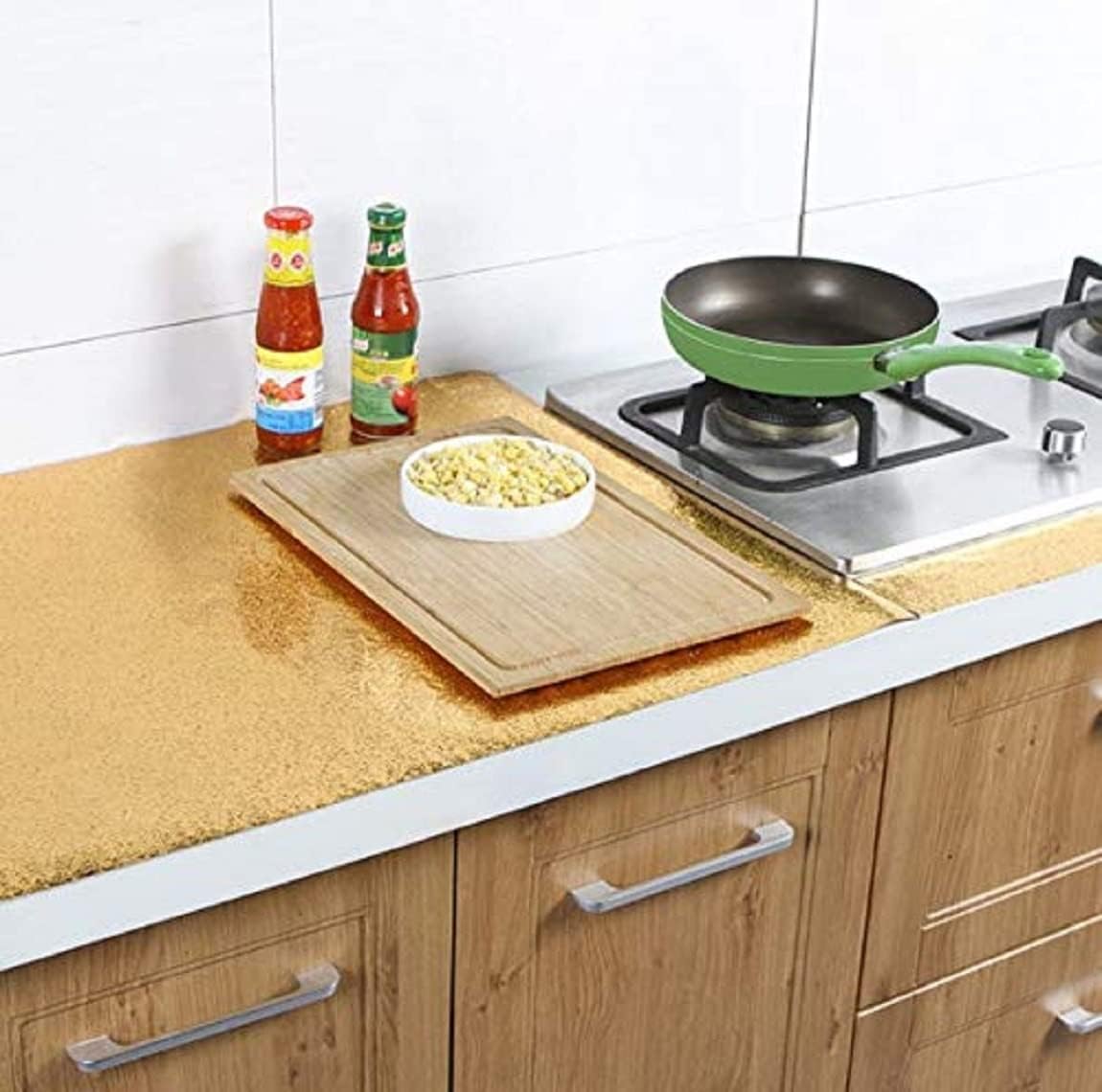 Golden Wallpaper Peel and Stick Waterproof Wallpaper - Golden
