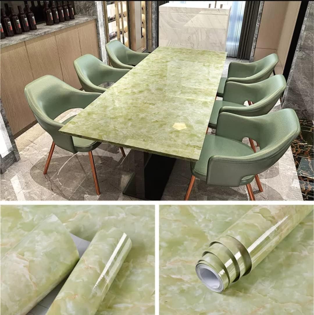 Vinyl Marble Wallpaper Peel and Stick Waterproof Wallpaper - Marble Green