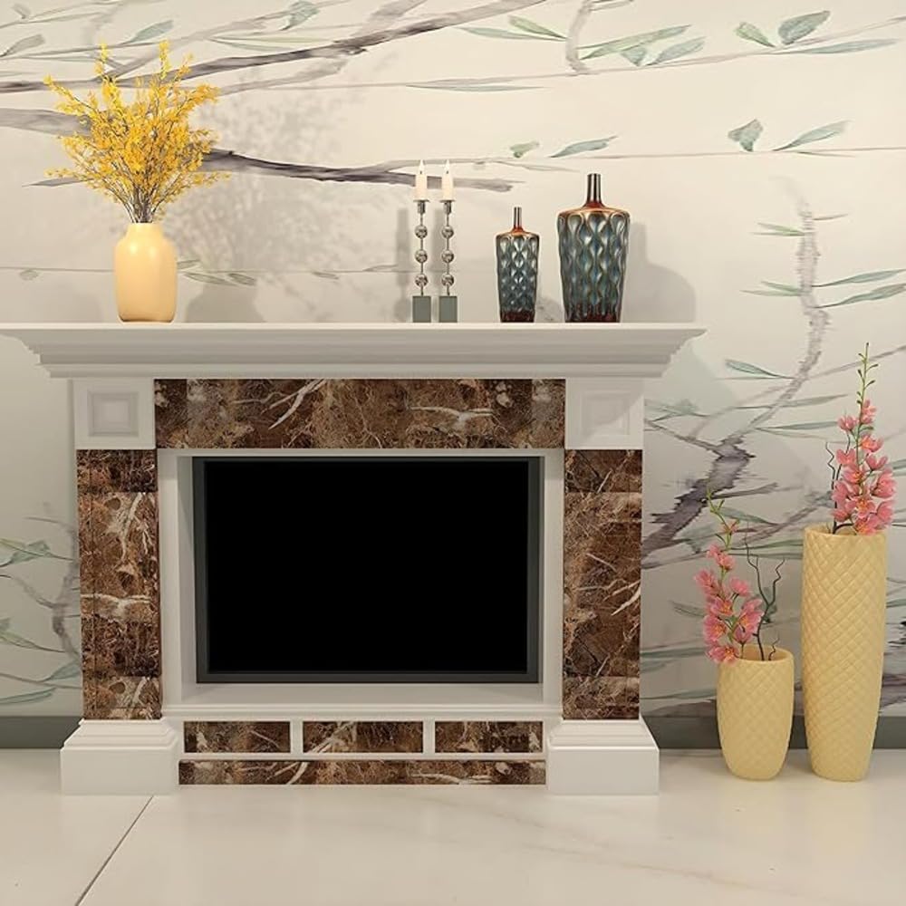 Vinyl Marble Wallpaper Peel and Stick Waterproof Wallpaper - Marble Brown