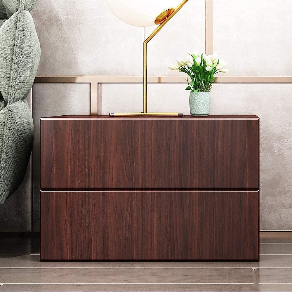 Vinyl Wallpaper Peel and Stick Waterproof Wallpaper - Dark Wood Brown