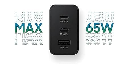 65W Power Adapter Trio for Samsung (without Cable)