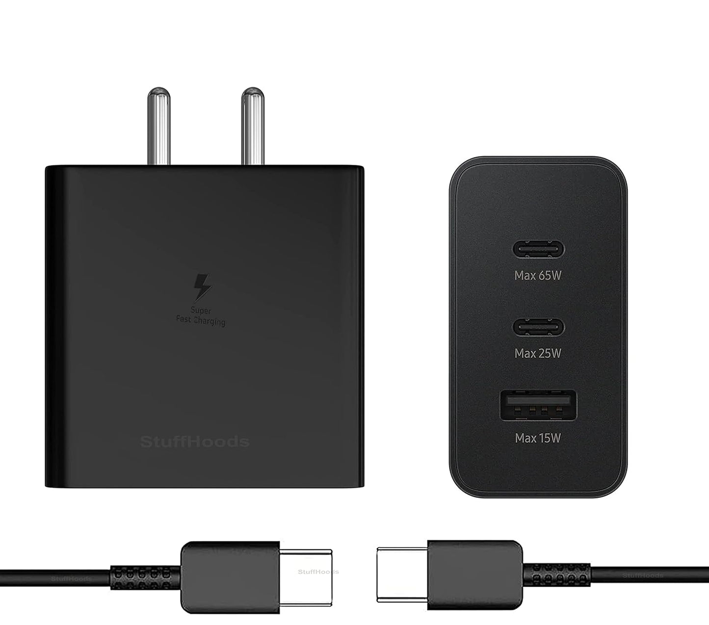 65W Power Adapter Trio for Samsung (without Cable)