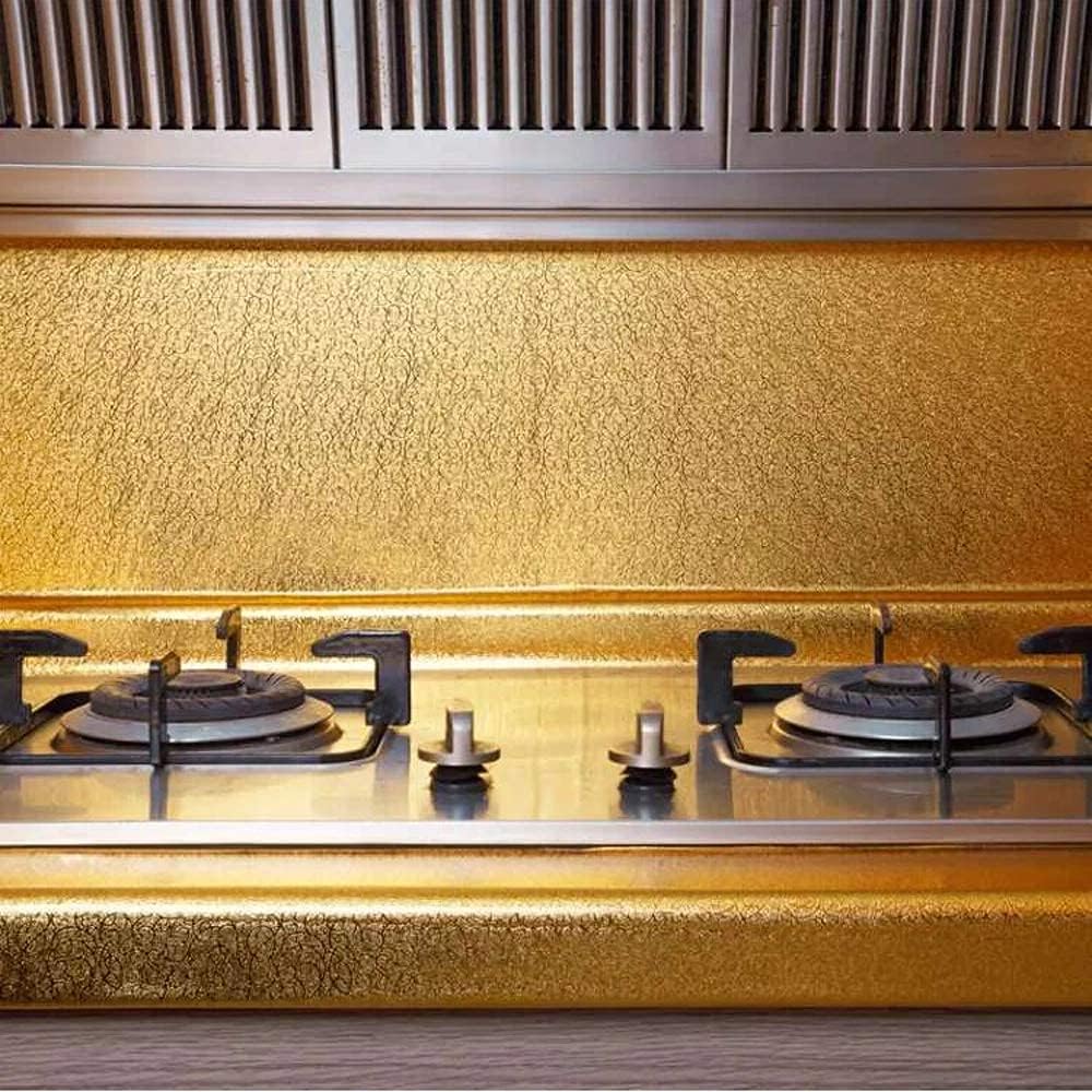 Golden Wallpaper Peel and Stick Waterproof Wallpaper - Golden