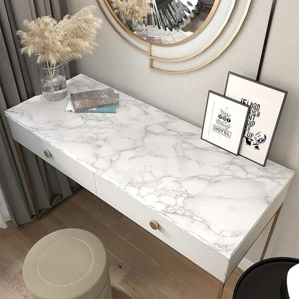 Vinyl Marble Wallpaper Peel and Stick Waterproof Wallpaper - Marble White