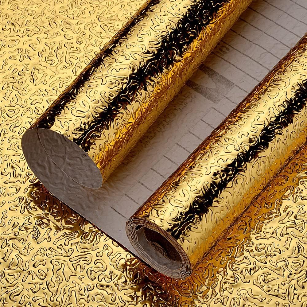 Golden Wallpaper Peel and Stick Waterproof Wallpaper - Golden
