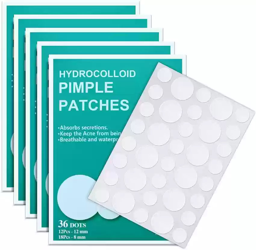 Face Acne Pimple Patch - Strip of 36 Pack Of 4 Strips | Pimple Healing & Spot Clearing Patch | Invisible, Hydrocolloid Skin Treatment for All Skin Types