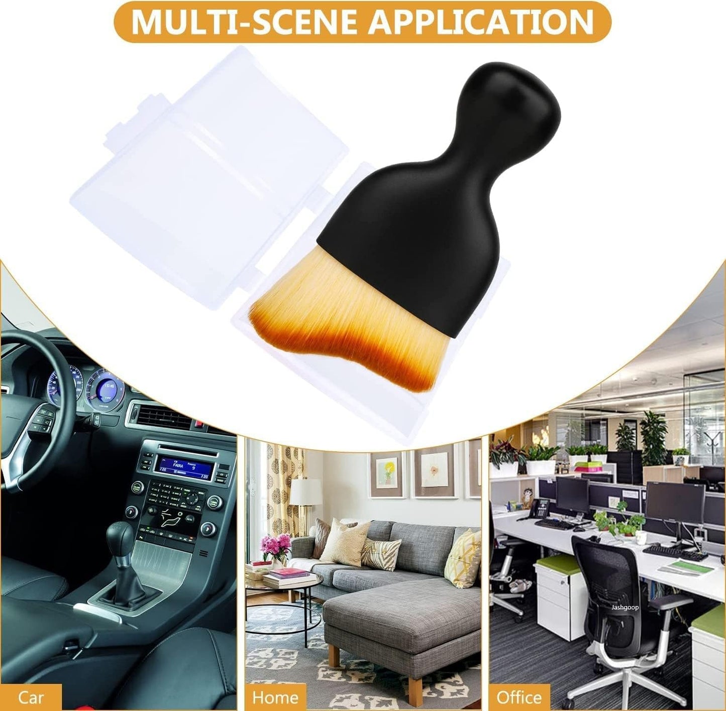 Car Interior Cleaner Brush for AC Vents, Dashboard, PC, Laptop, Keyboard - Dust and Dirt Cleaning Tool for Electronic Gadgets