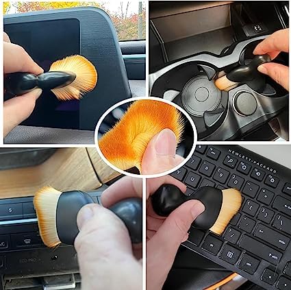 Car Interior Cleaner Brush for AC Vents, Dashboard, PC, Laptop, Keyboard - Dust and Dirt Cleaning Tool for Electronic Gadgets