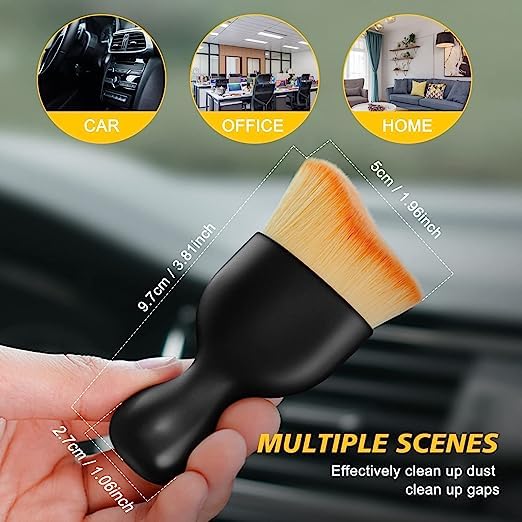 Car Interior Cleaner Brush for AC Vents, Dashboard, PC, Laptop, Keyboard - Dust and Dirt Cleaning Tool for Electronic Gadgets
