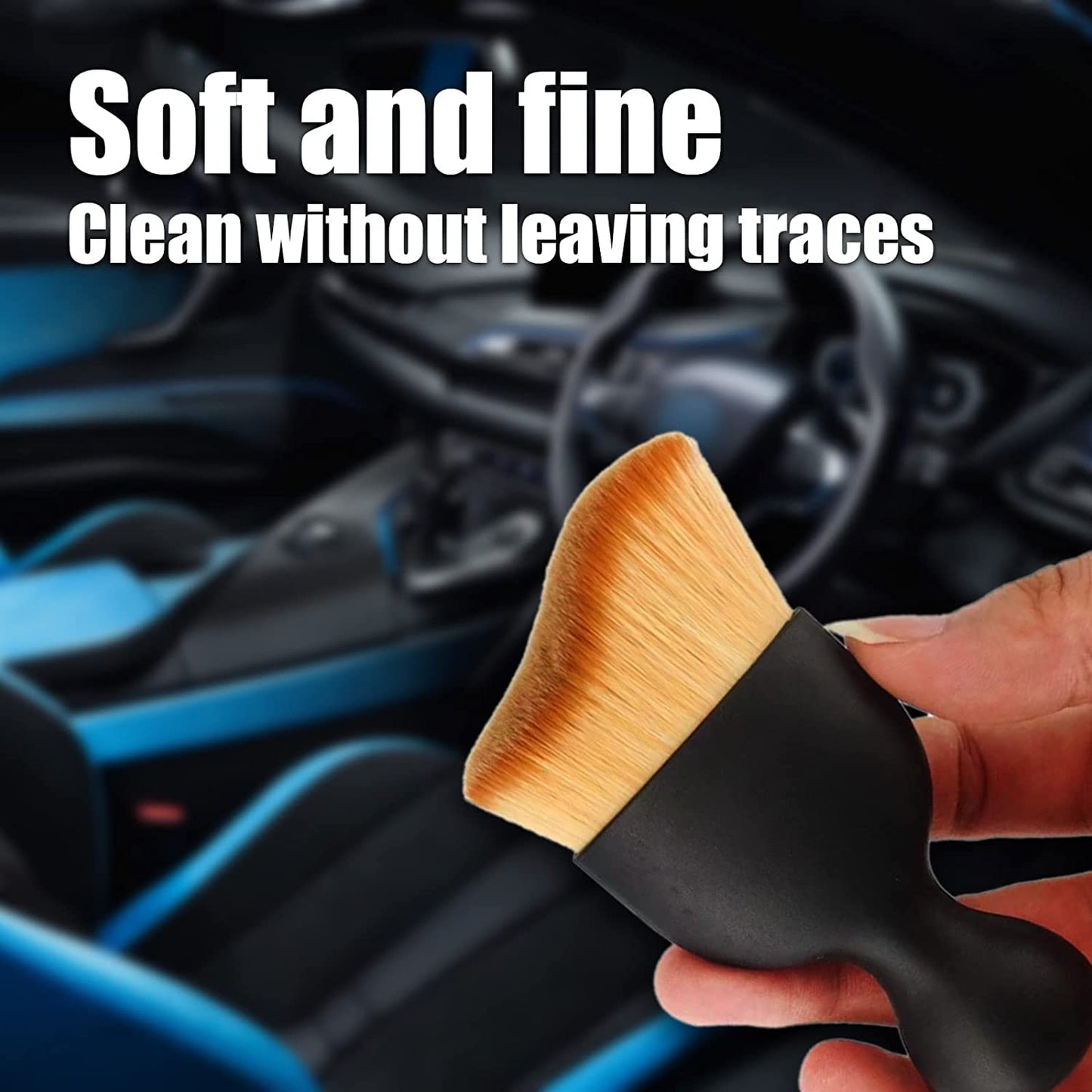Car Interior Cleaner Brush for AC Vents, Dashboard, PC, Laptop, Keyboard - Dust and Dirt Cleaning Tool for Electronic Gadgets