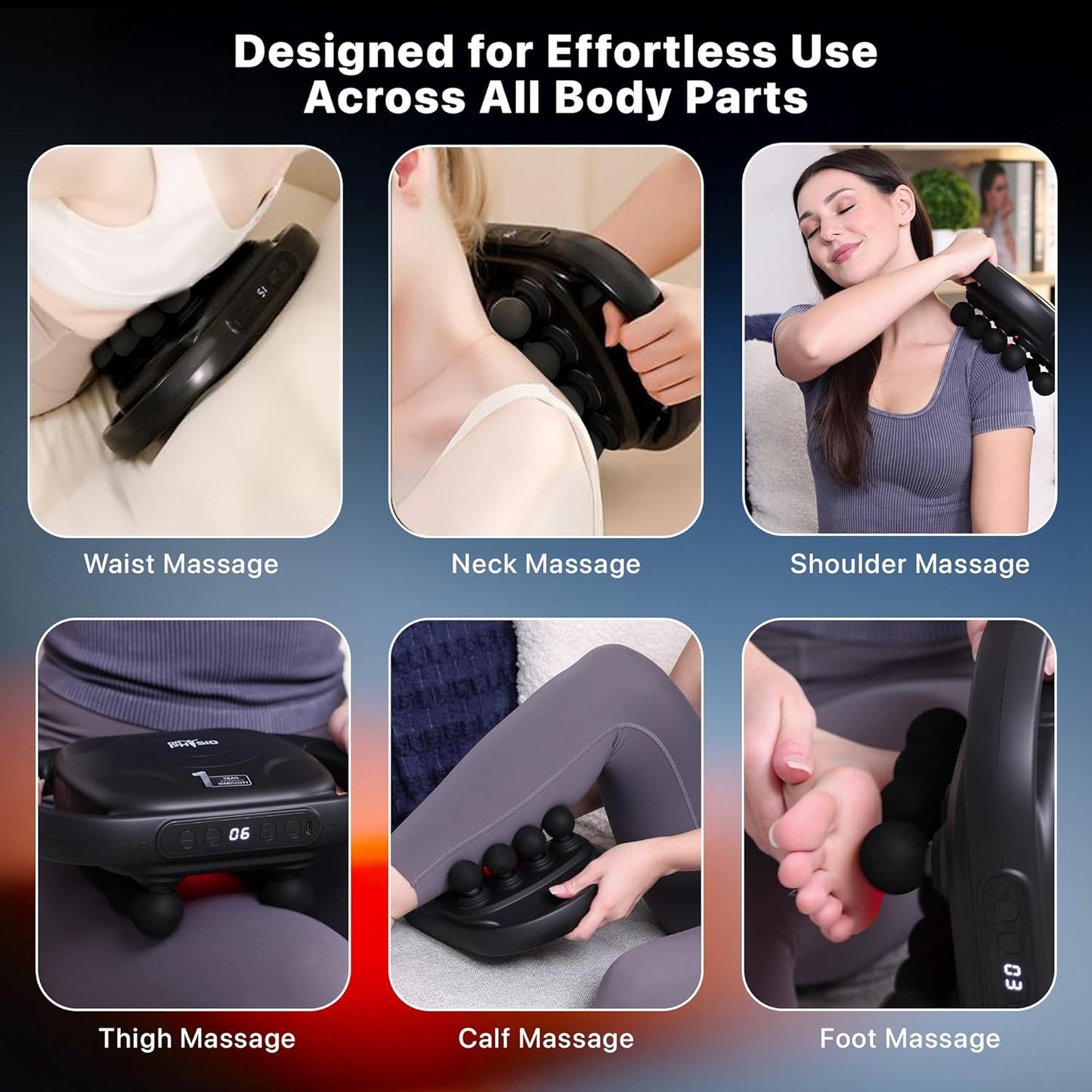 Cordless Massage Gun with 8 Heads for Deep Pain Relief