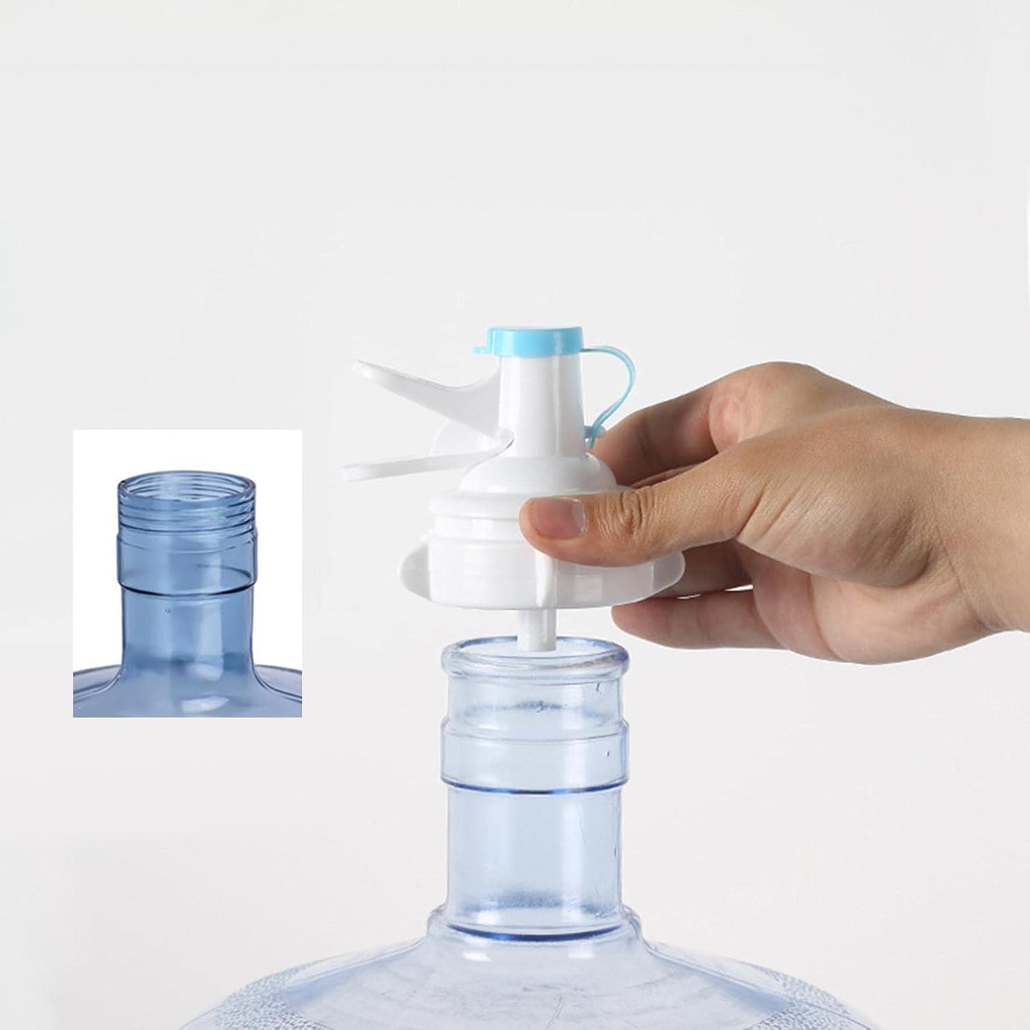 Desktop Water Bottle Dispenser Stand with Spout – White