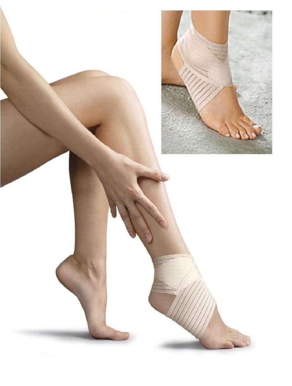 Elastic Ankle Support Brace - Breathable Compression for Sports & Pain