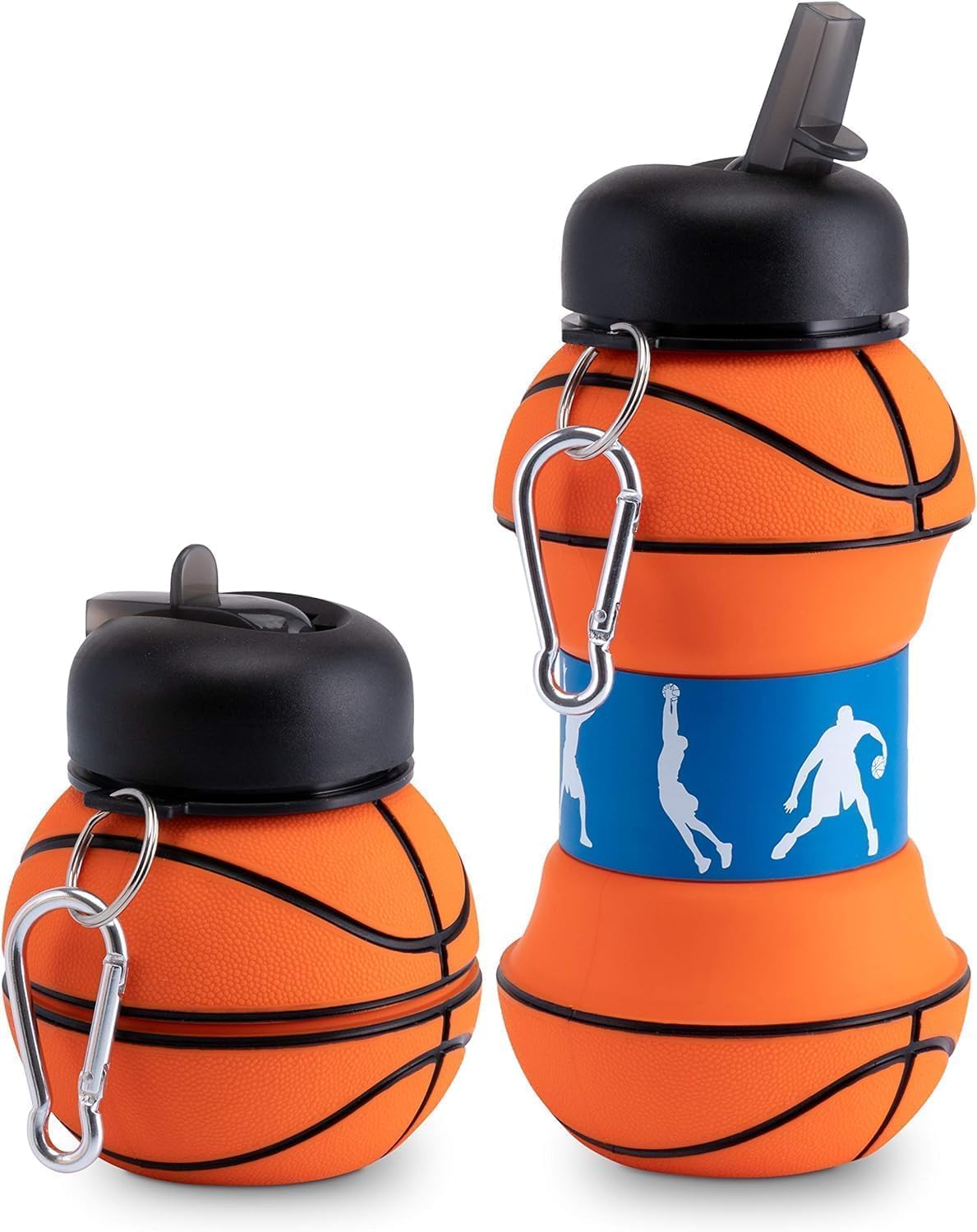 Football Design Collapsible Water Bottle 500ml BPA Free Leakproof