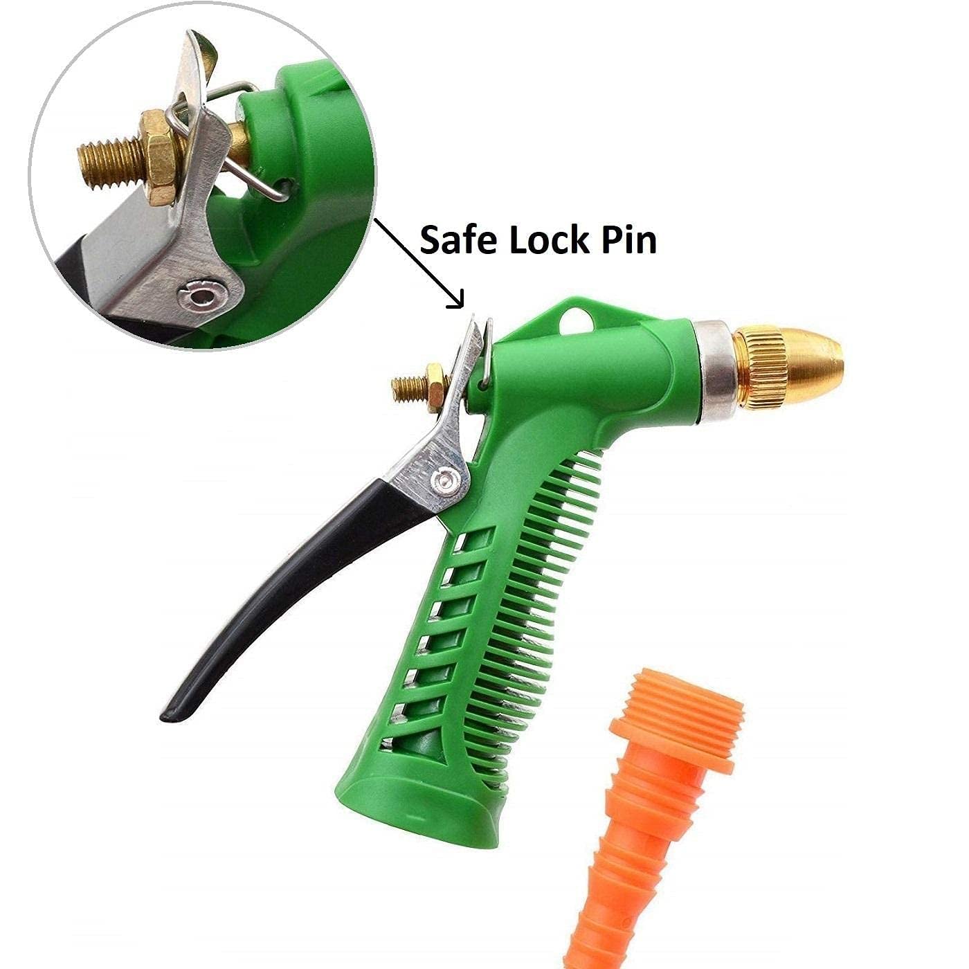 High Pressure Water Gun Nozzle with Steel Trigger - Ideal for Gardening, Car Washing, and Pool Cleaning - Water Spray Gun for Lawn and Flower Plants