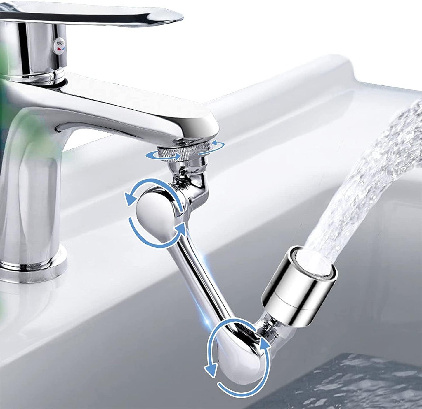 1080° Rotating Faucet Aerator Extension - Universal Tap Extender with Dual Water Modes & Filter for Kitchen & Bathroom