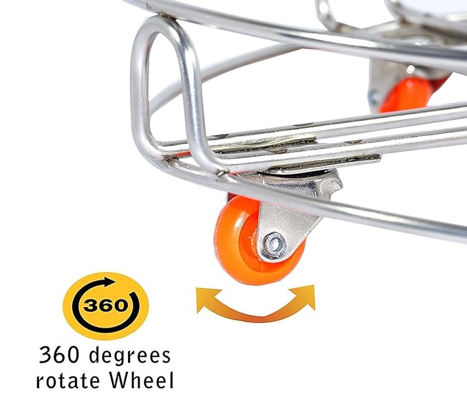 Heavy & Strong Stainless Steel LPG Cylinder Trolley with Wheels Gas Trolly