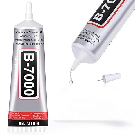 B7000 Multipurpose Adhesive Glue (50ml / 1.68 fl oz) – Strong Waterproof Bond for Mobile Repair, Jewelry, Fabric, Glass, Metal, Crafts & More