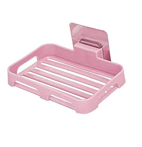 Self-Adhesive Wall Mounted Soap Holder | Magic Sticker Bathroom & Kitchen Soap Dish Tray | No-Drill Shower Soap Stand