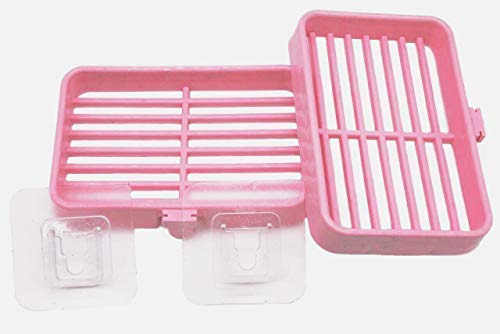 Self-Adhesive Wall Mounted Soap Holder | Magic Sticker Bathroom & Kitchen Soap Dish Tray | No-Drill Shower Soap Stand
