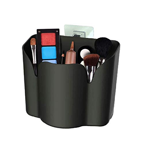 Multipurpose Car Trash Bin & Bathroom Organizer Holder β Toothbrush, Toothpaste, Toiletries Stand with Hook & Adhesive Sticker (Set of 2)