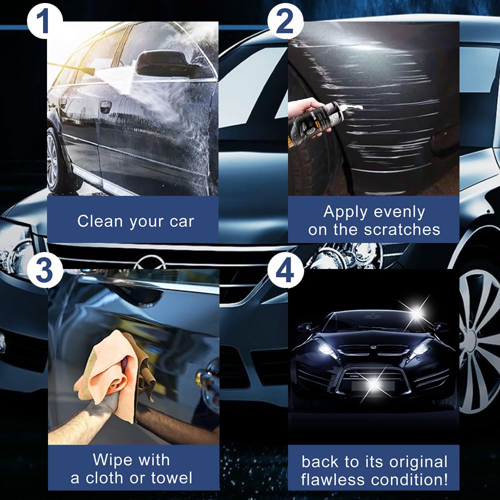 Paint Renovator Scratch Remover | Surface Scratch Repair Cream with Sponge | Car Body Scratch Remover Kit for Swirls and Marks | Paint Renovator Scratch Remover for All Surfaces