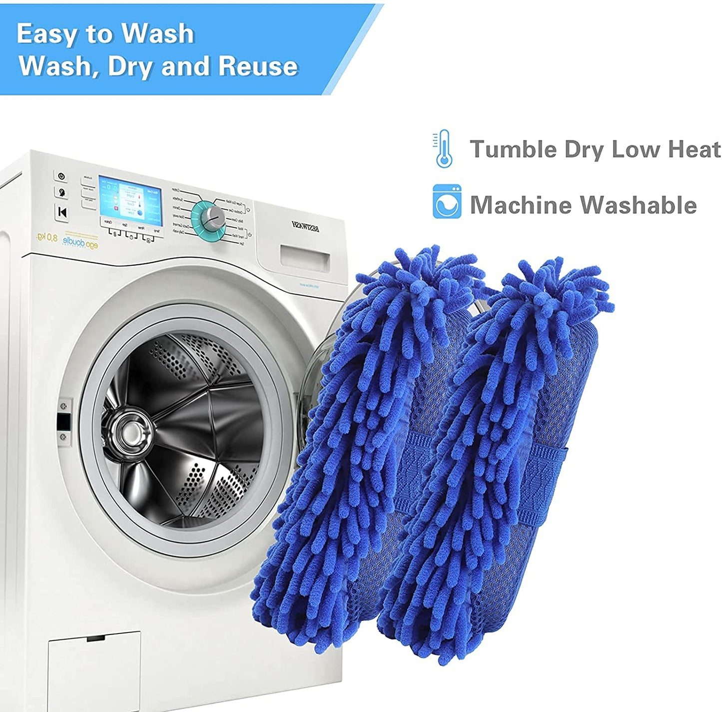 Multipurpose Microfiber Car Cleaning Sponge - Scratch-Free Duster & Wash Mitt (Pack of 1)