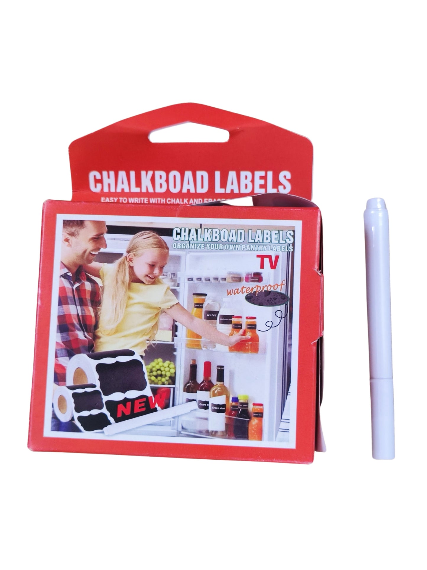 Waterproof Chalkboard Labels (Set of 50) - Reusable Vinyl Stickers for Kitchen Jars & Spice Boxes | Includes Chalk Pen | Pantry Organization for Indian Homes (2"x1.5")