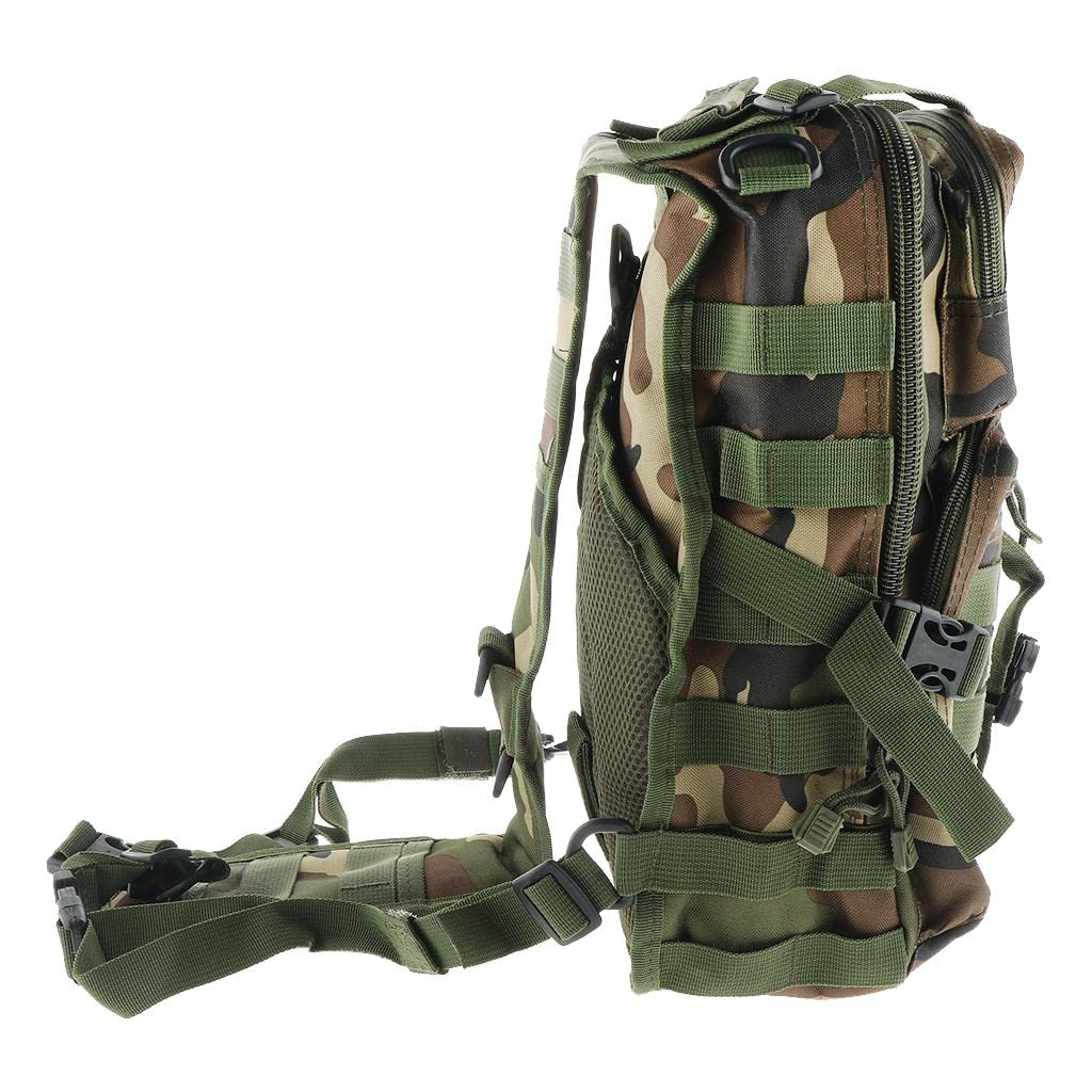 Urban Commuter Anti-Theft Sling Bag - 20L Military Green Tactical Backpack with Laptop & Tiffin Compartment | Waterproof Nylon Multipocket Bag for Men/Women (Army Print)