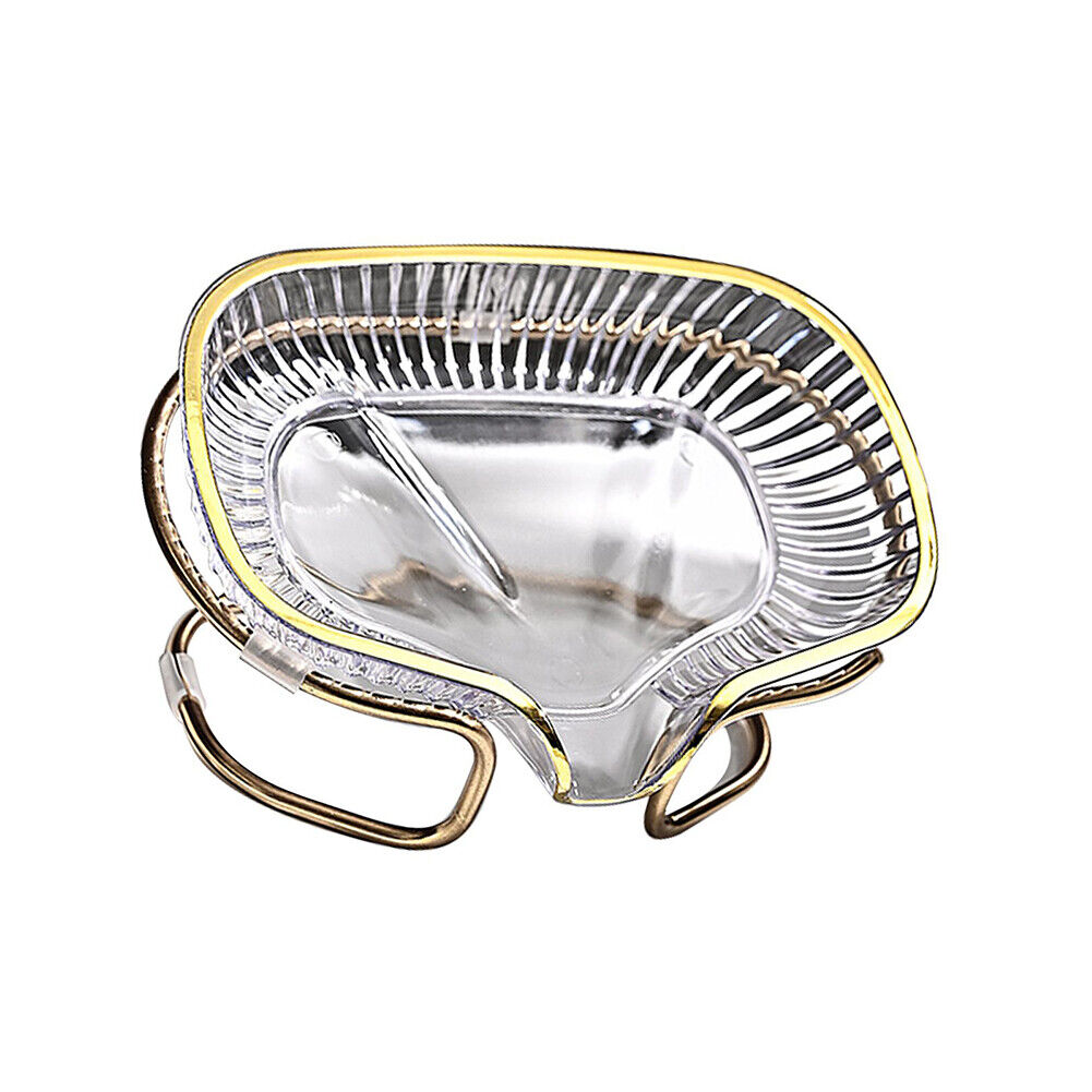 Clam Shape Self-Draining Soap Dish | Eco-Friendly Soap Holder with Metal Frame | Single-Layer Soap Tray for Bathroom & Kitchen