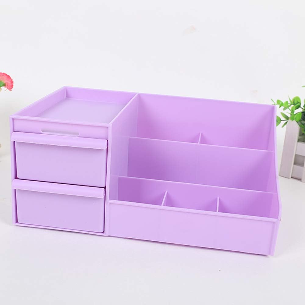 Makeup Organizer Box with 2 Drawers – Cosmetic Storage Box for Vanity, Dressing Table & Bathroom Countertop