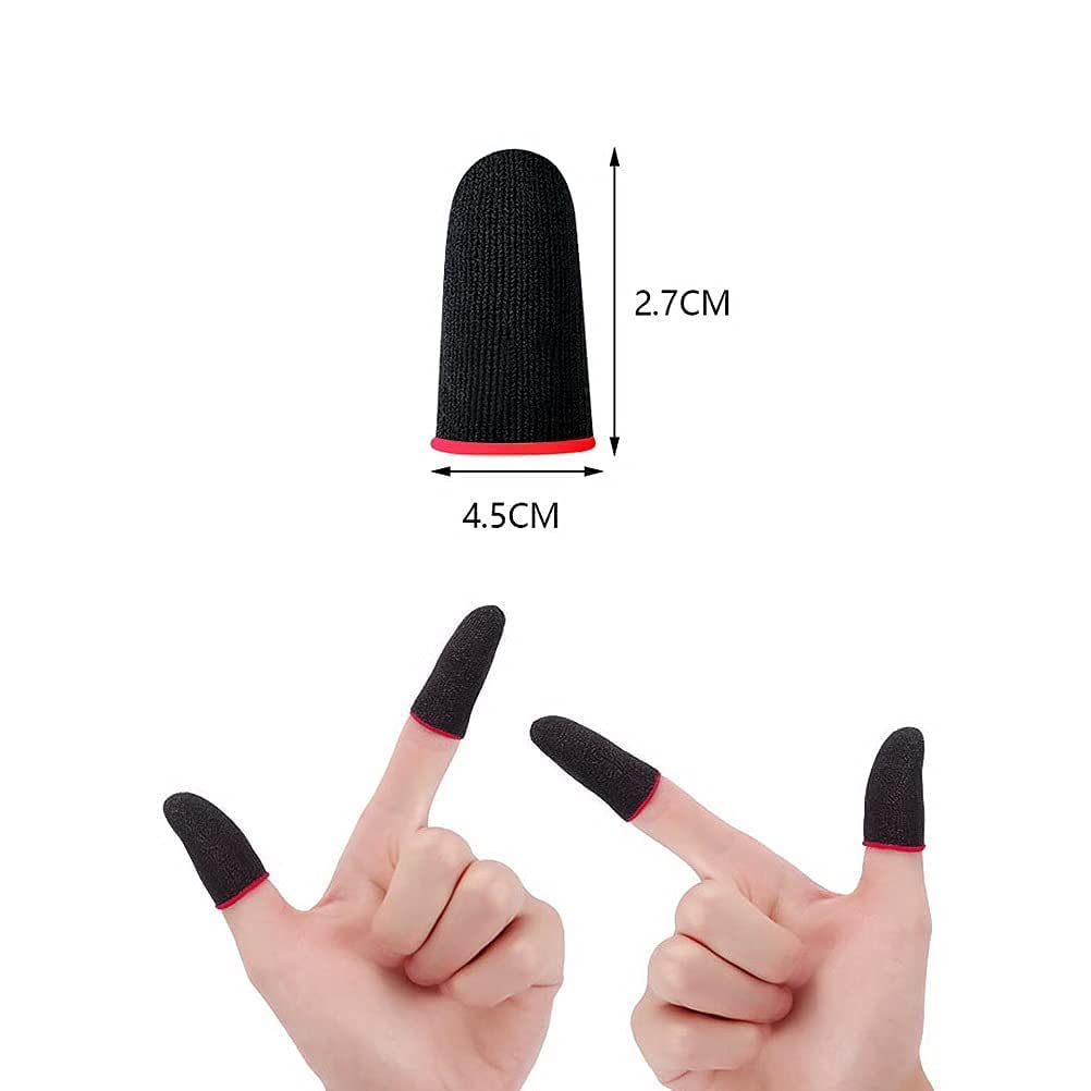 Anti-Slip Gaming Thumb Sleeves - Sweat-Proof, Touch Screen Sensitive (Multi-Color) 1 Pair