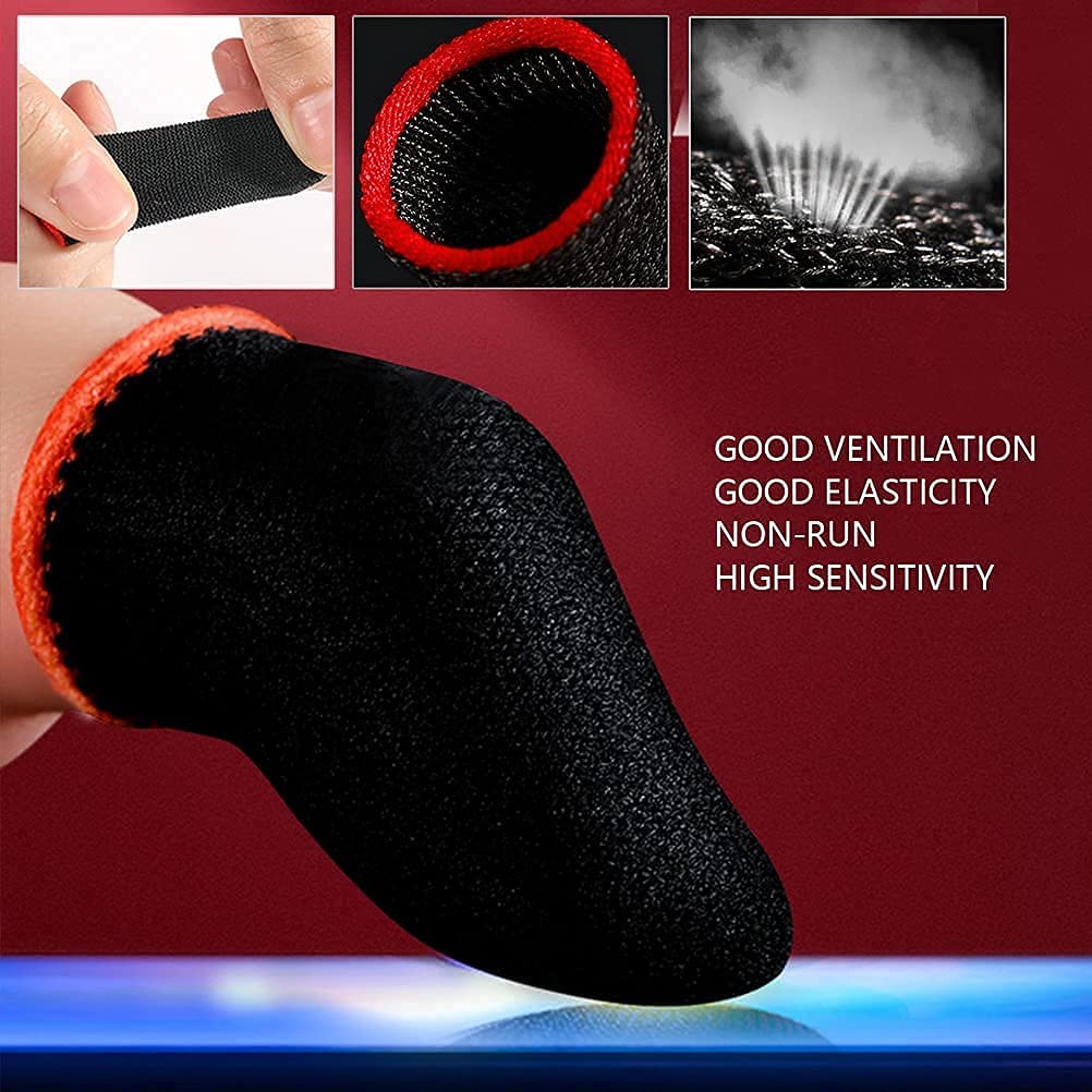 Anti-Slip Gaming Thumb Sleeves - Sweat-Proof, Touch Screen Sensitive (Multi-Color) 1 Pair