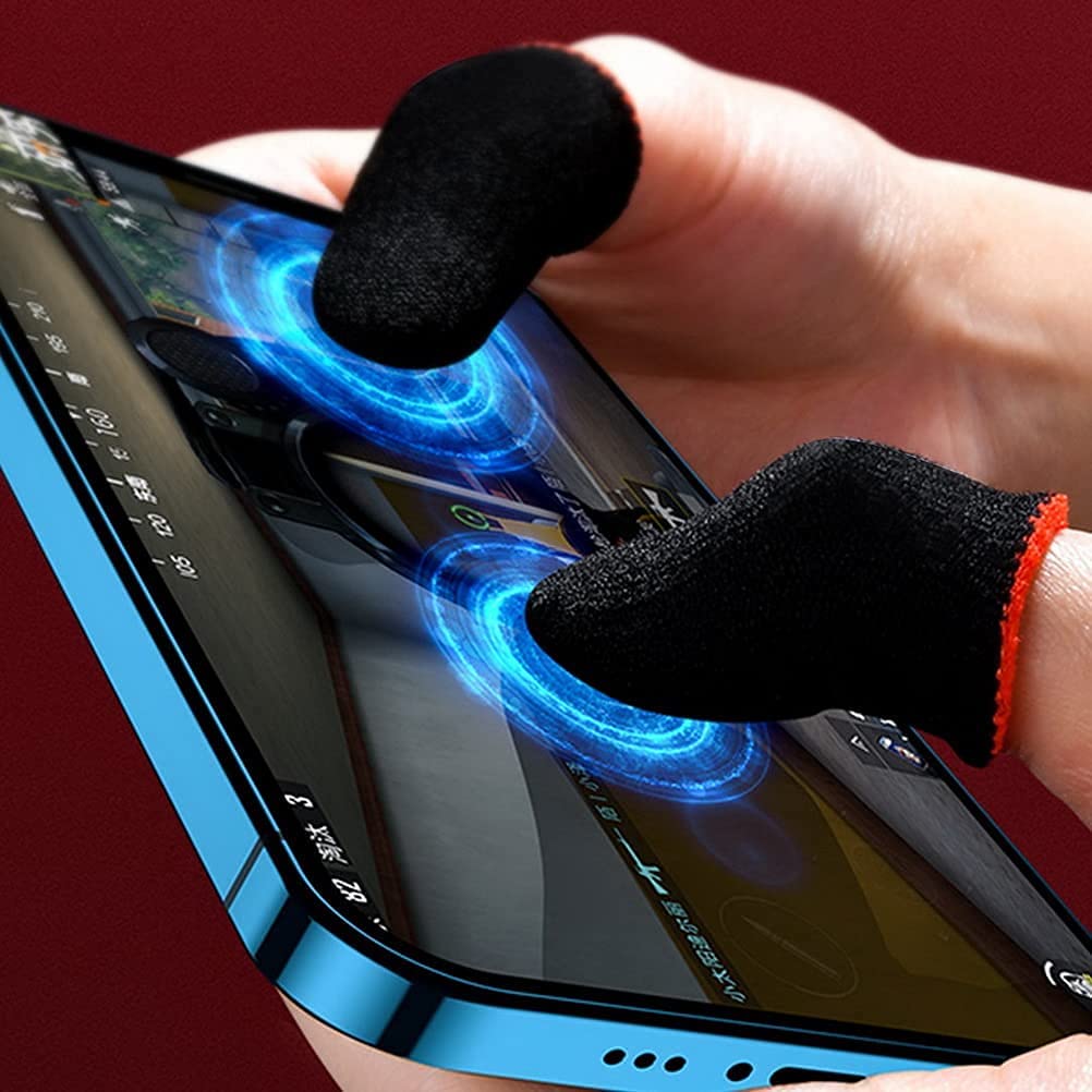 Anti-Slip Gaming Thumb Sleeves - Sweat-Proof, Touch Screen Sensitive (Multi-Color) 1 Pair