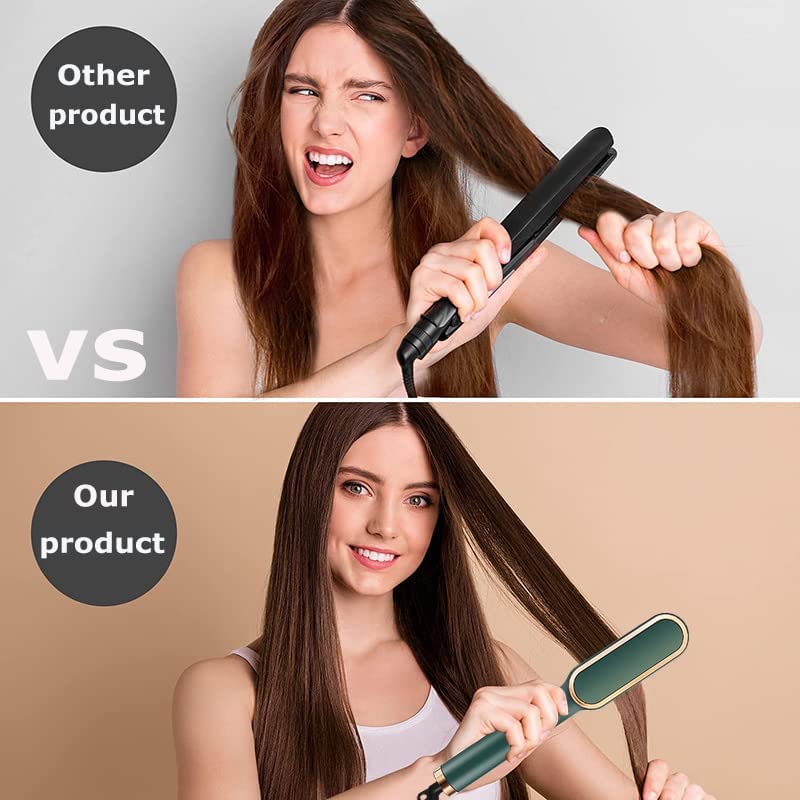 Hair Straightener Brush with Built-in Comb | Fast Heating, Anti-Scald & 5 Temperature Settings | Perfect for Home & Travel Styling