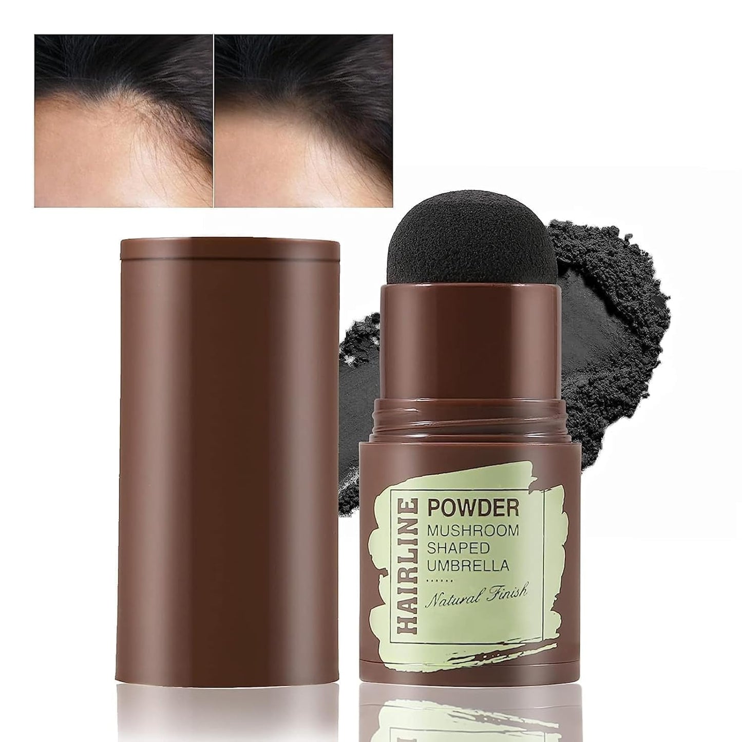 Natural Hairline Powder Stick | Quick Hair Root Touch-Up for Gray Hair | Sweatproof & Waterproof Hair Filler Powder