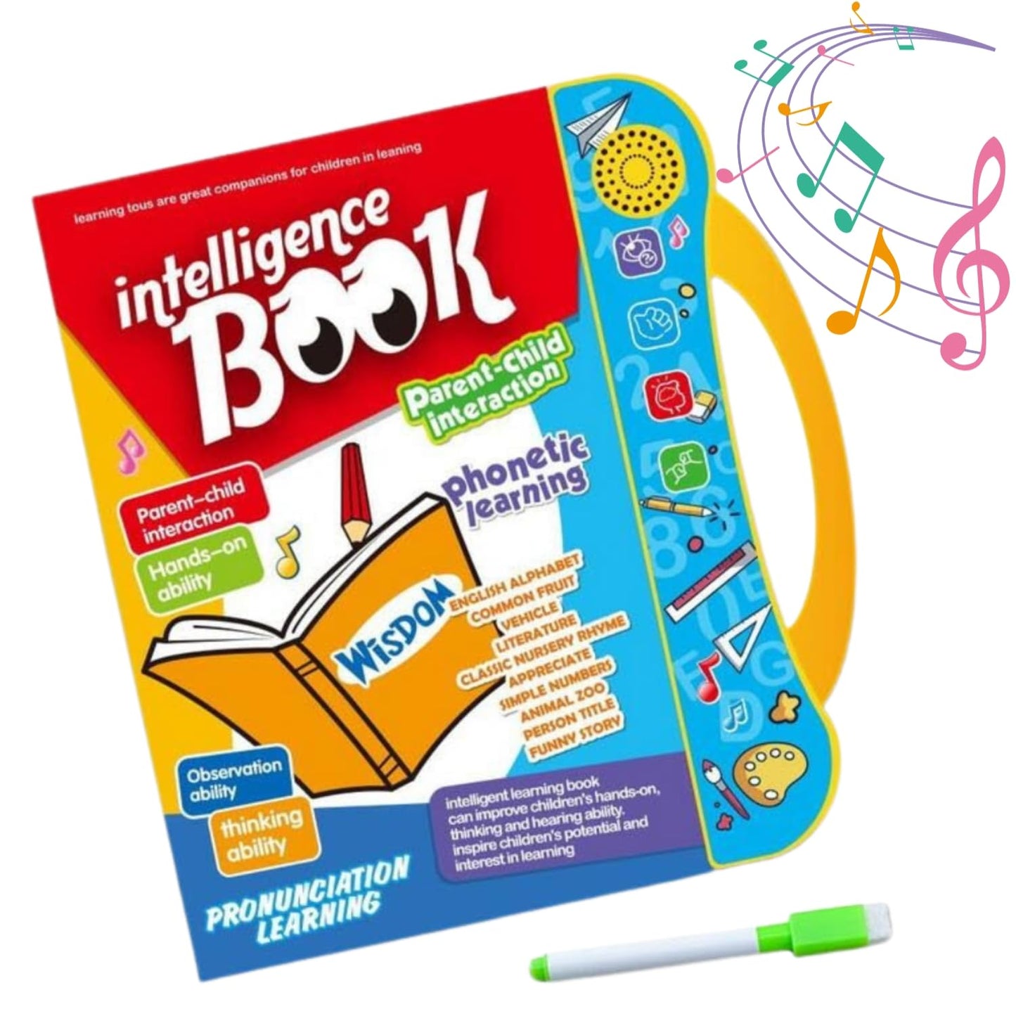 Interactive Musical Intelligence Book for Kids Electronic Activity Book for Boys and Girls (3+ Years)