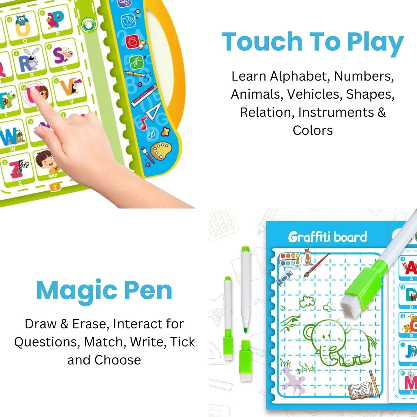 Interactive Musical Intelligence Book for Kids Electronic Activity Book for Boys and Girls (3+ Years)