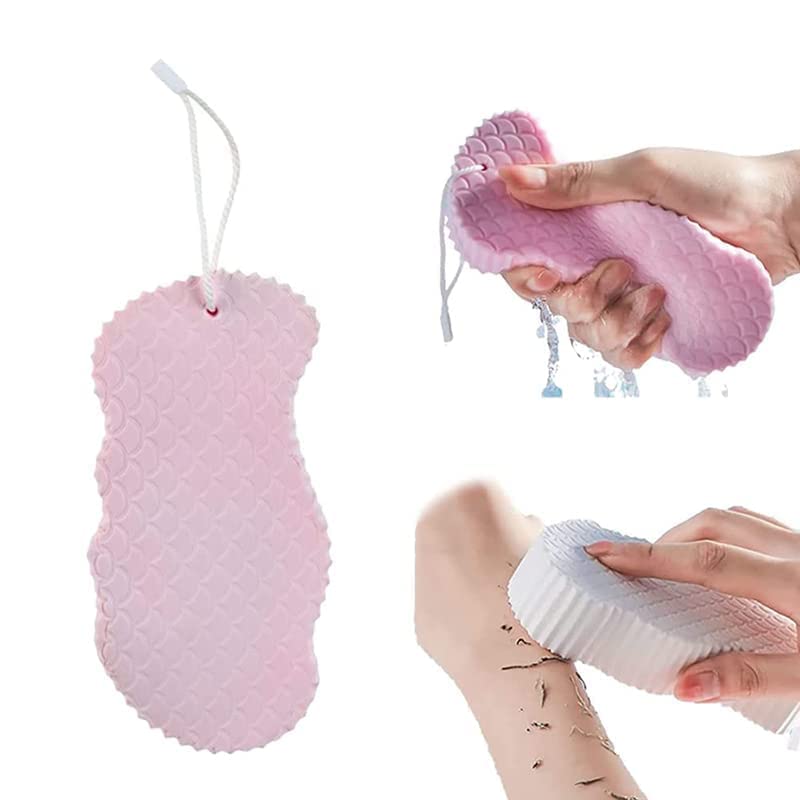 Reusable Exfoliating Bath Sponge Dead Skin Remover Shower Soft PVA Body Scrubber for Face & Body – For Adults & Kids