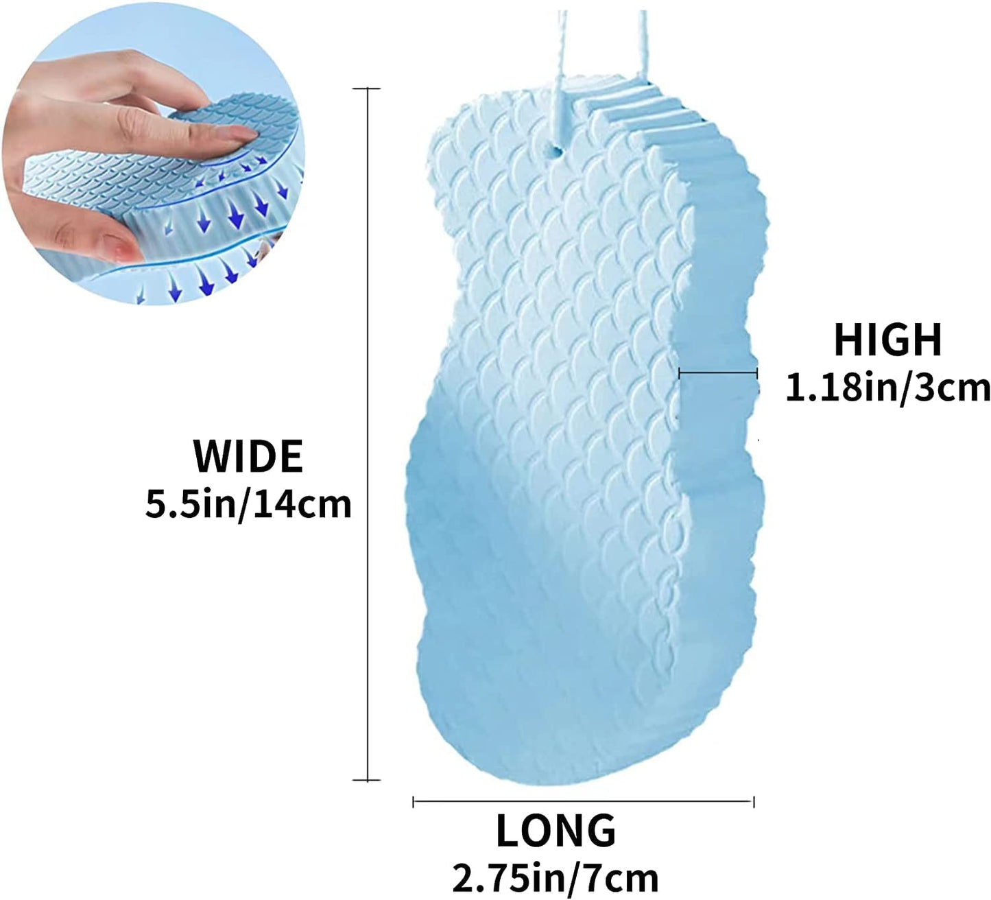 Reusable Exfoliating Bath Sponge Dead Skin Remover Shower Soft PVA Body Scrubber for Face & Body – For Adults & Kids