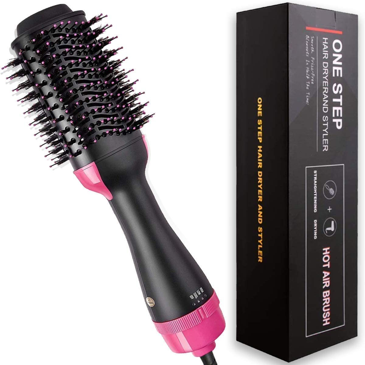 One-Step Hair Dryer & Volumizer | 3-in-1 Hot Air Brush, Ionic Hair Straightener & Curler | Adjustable Temperature for All Hair Types